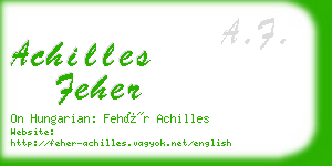 achilles feher business card